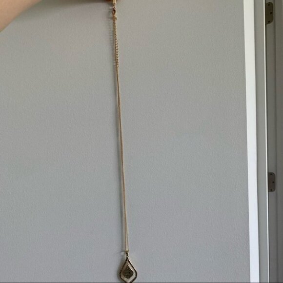 Gold-Tone Crystal & Chain Tassel Pendant Necklace - Picture 4 of 8